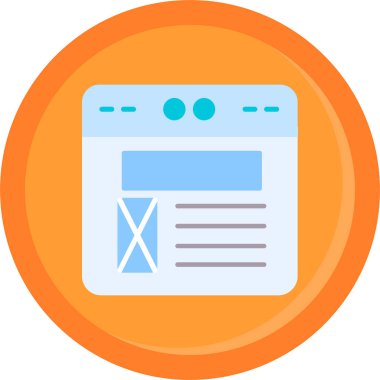 Web reklam simgesi, vektör illüstrasyonu