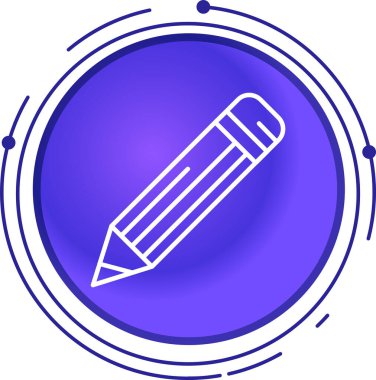 Kalem. Web simgesi basit illüstrasyon