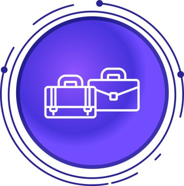 bavul ikonu vektör illüstrasyonu