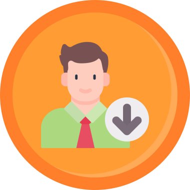 Aşağıdaki simge, vektör illüstrasyonu basit tasarım