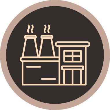 Fabrika simgesi vektör illüstrasyonu