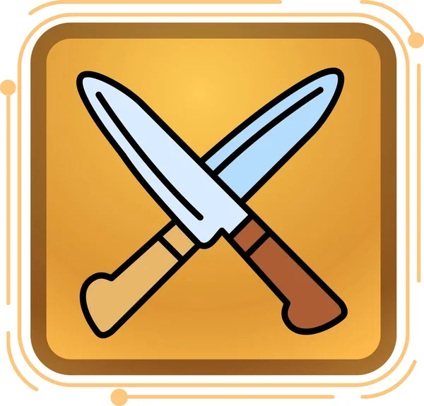 Modern kılıç simgesinin vektör çizimi