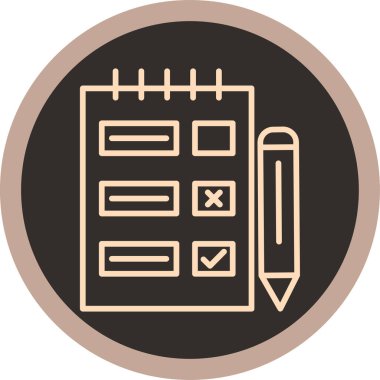 Kontrol listesi simgesi vektör illüstrasyonu