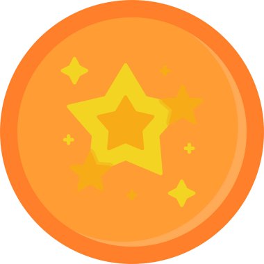 yıldızların favori simgesi düz stil