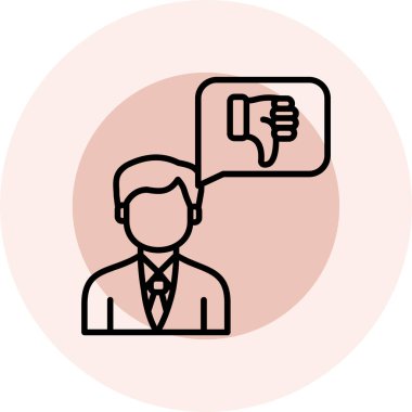 Konuşma balonu vektör illüstrasyonu olan bir adam