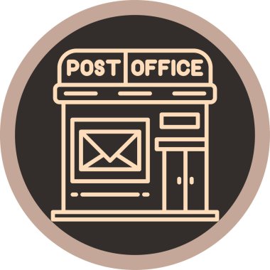 Postane simgesi, vektör illüstrasyonu