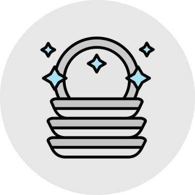 Bir ampul simgesinin vektör illüstrasyonu