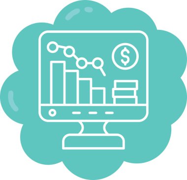 Veri Analizi modern simge, vektör illüstrasyonu