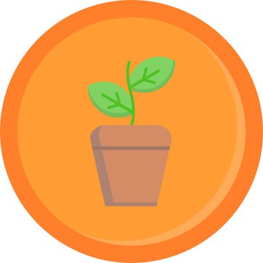 Bitki. Web simgesi basit illüstrasyon