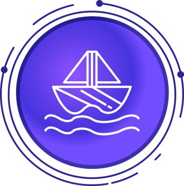 Tekne. Web simgesi basit tasarım