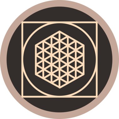 Eşsiz geometrik süsleme çizgisi vektör simgesi