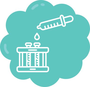 Şırınga. Web simgesi vektör illüstrasyonu