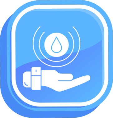 Bir damla su ikonunun vektör illüstrasyonu