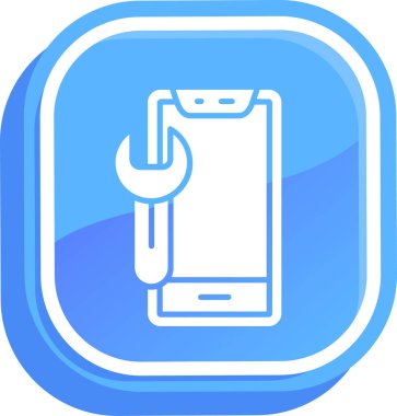 Cep telefonu simgesinin vektör illüstrasyonu