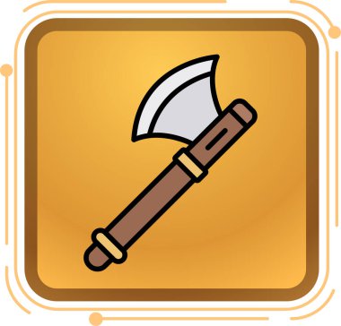 Bir ahşap kalkan simgesinin vektör çizimi