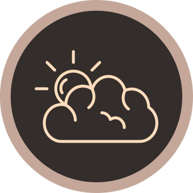 Bulut simgesi vektör illüstrasyonu