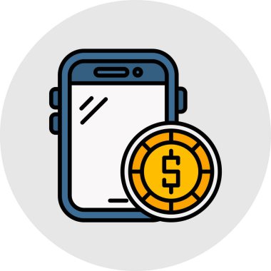 Cep telefonu ödemesi. Basit illüstrasyon