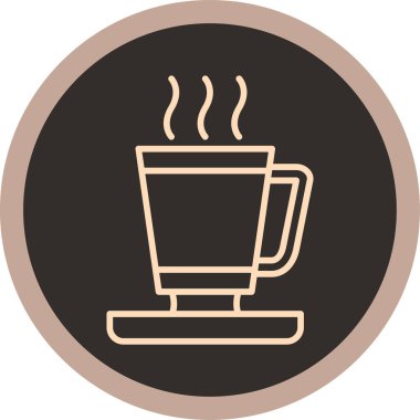 Bardak. Web simgesi basit illüstrasyon