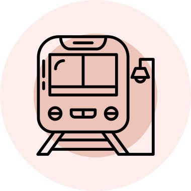 tren simgesi vektör illüstrasyonu