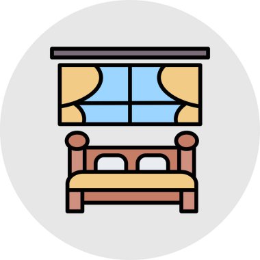 Modern mobilya ikonu. mobilya vektör simgelerini özetle