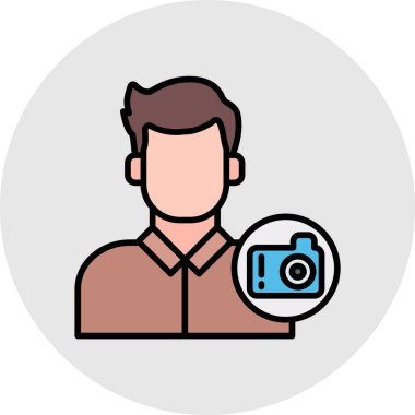 kamera simgesi vektör illüstrasyonu