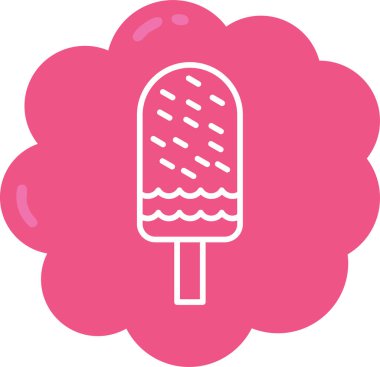 dondurma ikonu vektör illüstrasyonu