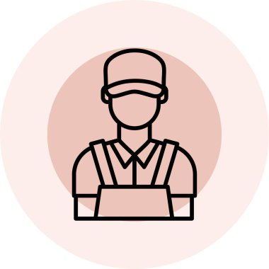 çiftçi ikonu vektör illüstrasyonu