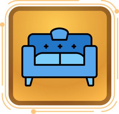 kanepe ikonu vektör illüstrasyonu