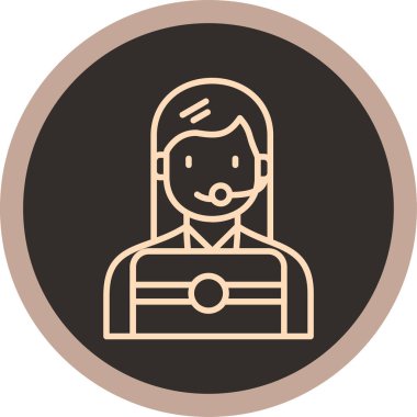 Maskeli bir kadının vektör çizimi