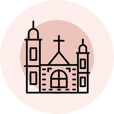 Kiliseye. Web simgesi basit tasarım