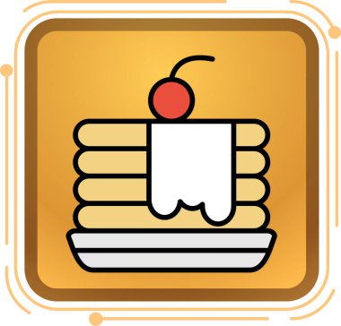 ekmek simgesi, vektör illüstrasyonu