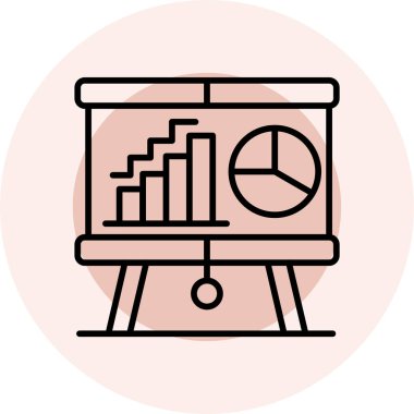 Kolayca düzenlenebilen ve oluşturulabilen istatistik izole edilmiş vektör simgesi çizelgesi