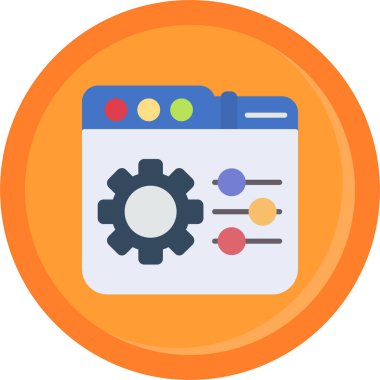 veri ayarları. Web simgesi vektör illüstrasyonu