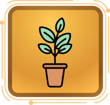 trend biçimi izole edilmiş arkaplanda bitki simgesi