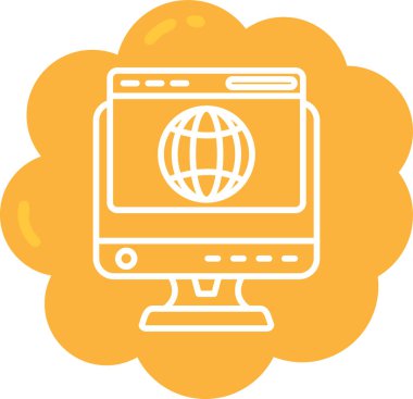 İnternet web simgesi basit illüstrasyon
