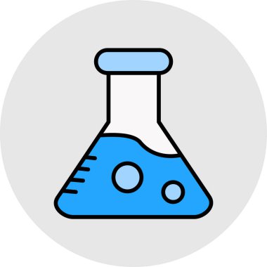 Kimyasal matara. Web simgesi basit illüstrasyon