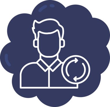 İnsan simgesinin vektör illüstrasyonu