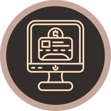 Bilgisayar simgesi. vektör illüstrasyonu