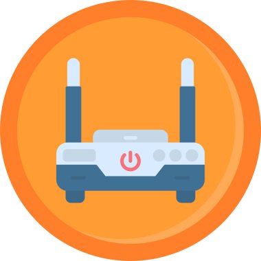 Kablosuz. Web simgesi basit illüstrasyon