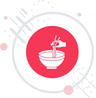 Beyaz arka planda izole edilmiş çizgi çorba ikonu. Renkli taslak konsepti. vektör