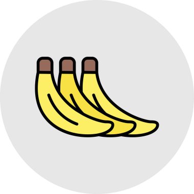 Muz renkli vektör simgesi