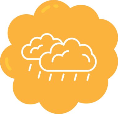 Bulut. Web simgesi basit illüstrasyon