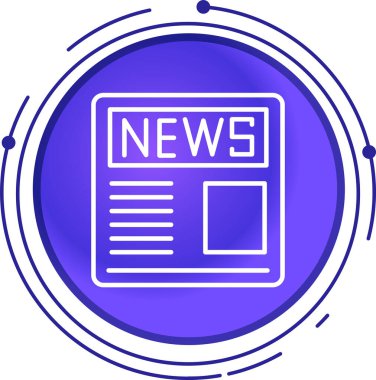 Haberler. Web simgesi basit illüstrasyon