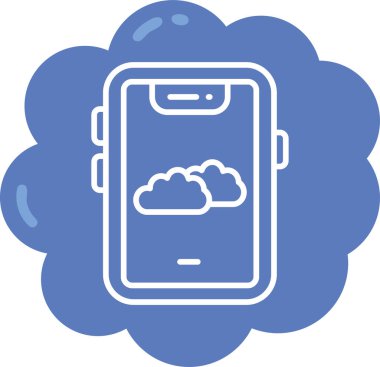 Bulut. Web simgesi basit tasarım