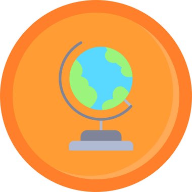 düz stil küresel iş simgesi