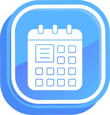 Takvim simgesi, vektör illüstrasyonu basit tasarım