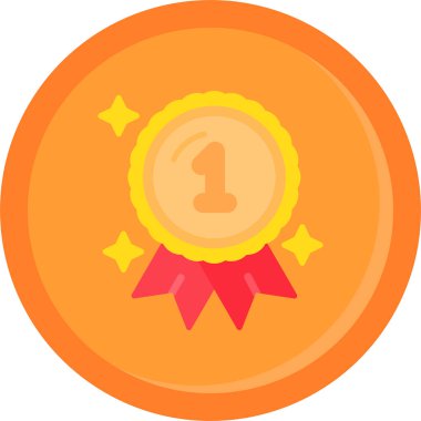 Kazanan düz vektör simgesi