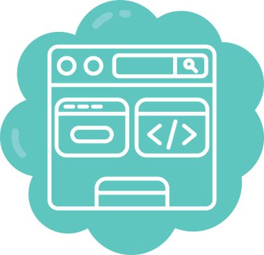 tarayıcı web simgesi, basit vektör illüstrasyonu