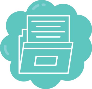 Belge. Web simgesi basit illüstrasyon