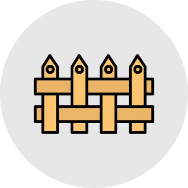 Çit simgesinin vektör illüstrasyonu